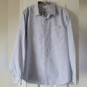 Calvin Klein Light Blue Patterned Dress Shirt